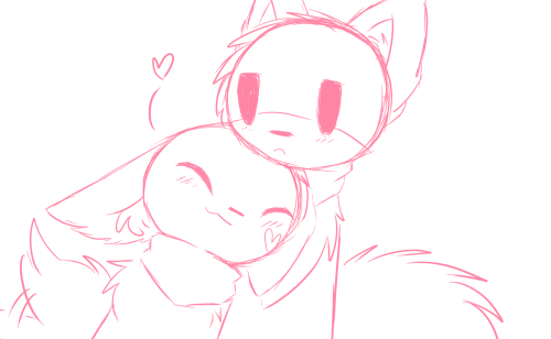 lattehusband:  snuggle draws for the wife   D’aww <3