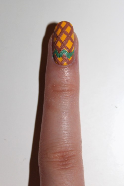 Premium Photo | Nails Design of Pineapple Shape With Yellow and Green Color  Art Creative Idea Inspiration Salon