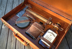 fuckeverythingbecomeapirate:  Sold as a “Gentleman’s Survival Kit.” I question the choice of Tennessee Honey, but it has everything you need to get drunk, light things on fire, and hurt yourself with a hatchet.  Perfect kit to go Sasquatch hunting