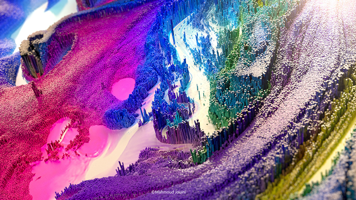 irakalan:  3D ABSTRACT PAINTING  by Mahmoud Jouini