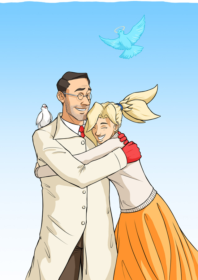 overwatchhealersunited: lunapocalypse:  Mercy to the Rescue The revive timer may