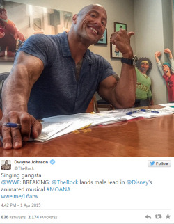 sokkaswift:  didyaknowanimation:In Disney News, Dwayne “The Rock” Johnson has officially signed on to play Maui in Disney’s next princess musical film Moana! The film revolved around a Polynesian teenage aspiring sailor of the same name going on