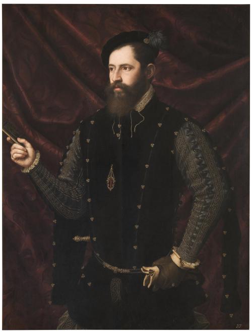 history-of-fashion:ab. 1560 Juan de Juanes - Portrait of a Knight of the Order of Santiago
