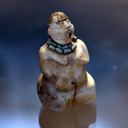 Marble figurine was found at Tell es-Sawwan, Iraq. Probably, it represents a mother goddess. 6000-58