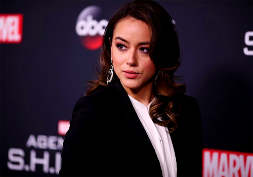 Chloe Bennet at the #SHIELD100 black carpet