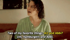 maximoffvvanda:  Ilana + adoring Abbi   What show is this?