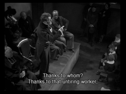 cinaed: —- This scene is from Les Miserables 1933, in which the speaker is announcing that Mon