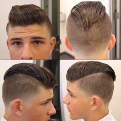 twopercentbarbershop:  Under Cut ☯ Skin Taper Cut by Alex @hair_blender @hair_blender  Styled with @officiallayrite pomade #2percent #barbershop #2percentbarbershop #victoriagardens #ranchocucamonga #california #barber #barbers #barbering #men #hair