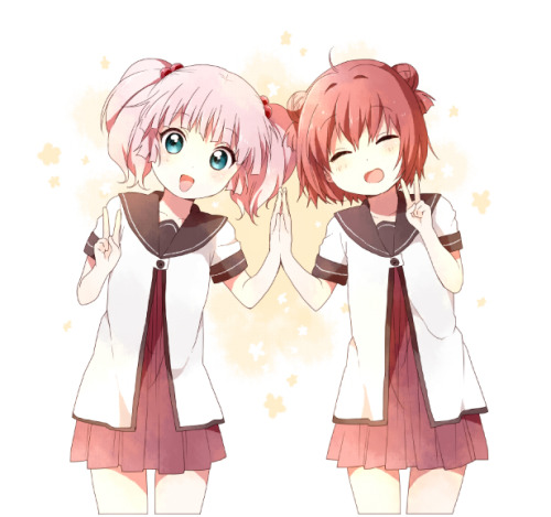 nekogamirei:Girls from Yuru Yuri series by Namori.