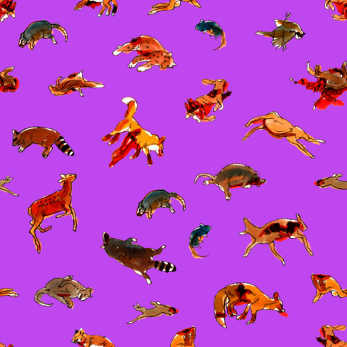 Revisited my roadkill pattern from two years ago and made it better and with a variation of colours!