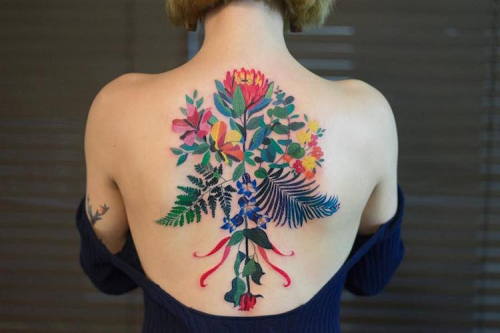 mymodernmet: Delicate Tattoos Inspired by Nature Colorfully Adorn the Skin