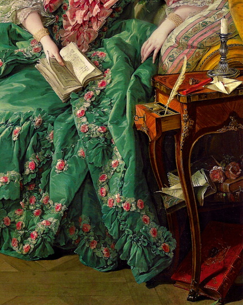 the-garden-of-delights: “Portrait of Madame de Pompadour” (1756) (detail) by François Boucher (1703-