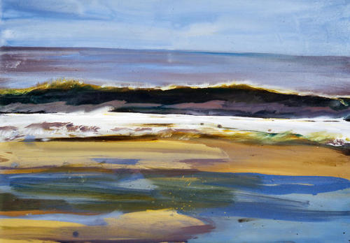 Surf , Sylt   -    Rainer Fetting,German, b. 1949-oil on canvas.,