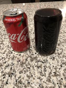 humans-areweird:  thingsfittingperfectly:  The way this entire can of coke fits exactly in this coke glass  It’s 1am and i had a solid minute where I stared at this and thought someone had peeled the coke  