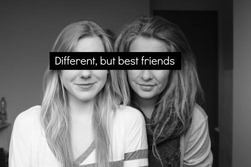 mica-p:  different, but best friends | via Facebook en We Heart It. http://weheartit.com/entry/62192471/via/hierrichtswieamsterdam