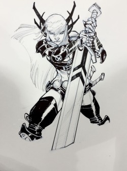 Caneteeric:  “Magik” Commission. 9X12In, Pen &Amp;Amp; Ink On Bristol. Calgary