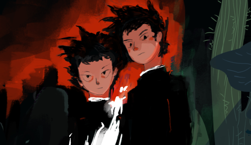 whistlecat:Psycho Brothers // 100 I’m so late to Mob Psycho but I loved it so much I maratho