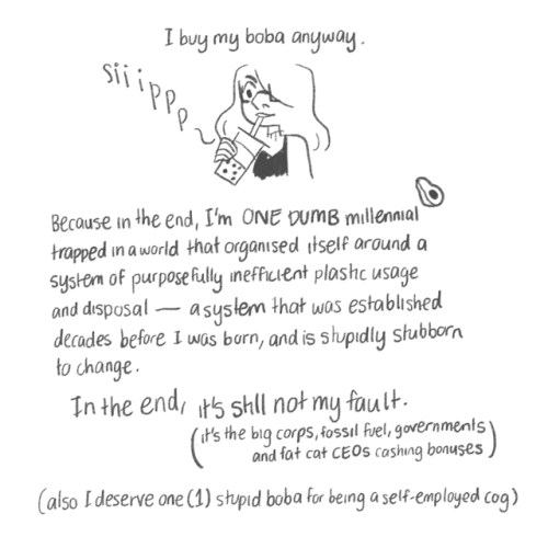 reimenaashelyee: Journal comic that came out of me buying reusable cotton pads.