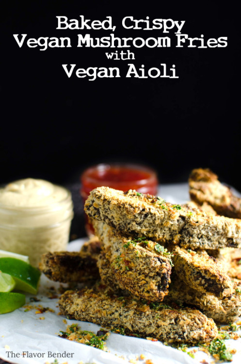 guardians-of-the-food:  Vegan Mushroom Fries with Vegan Aioli