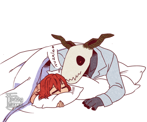 floatingmegane-san: First drawing of 2018! Doodle Comic - Mahoutsukai no Yome Remember when Simon said that she became like Elias a little, yeah so i made this after i read the manga and OOOOHH BOOOOYYY  