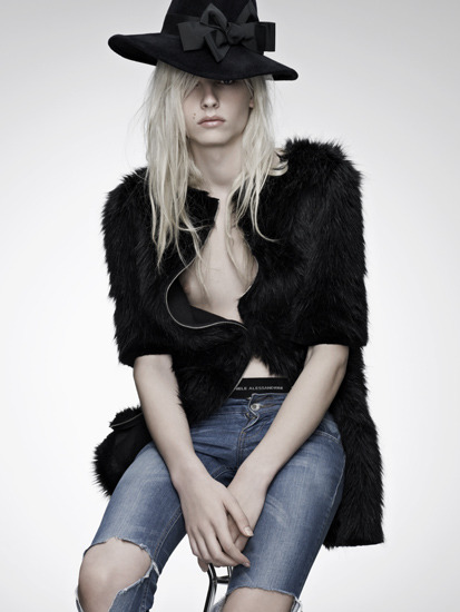 hausofandrejpejic:  Unpublished Shoot - Andrej Pejic for OYSTER, Aug. 2011 [ph: Jez Smith/stylist: Kelvin Harries/artist-group.net]