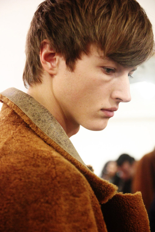 christdior:Abel Van Oeveren backstage @ Billy Reid F/W 2015 by Jae Foo 