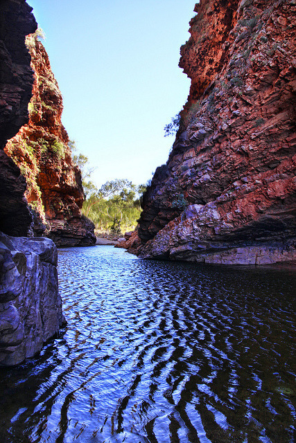 Waterhole at Simpson’s Gap in Western MacDonnell Ranges, Australia