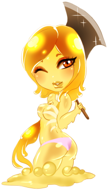 Goo gal chibi I did for Earfluffstuff  I usually wait a bit to post these, or let the commissioner post it but it was too cute NOT to post. Remember chibis are always available HERE during my weekend streams! 