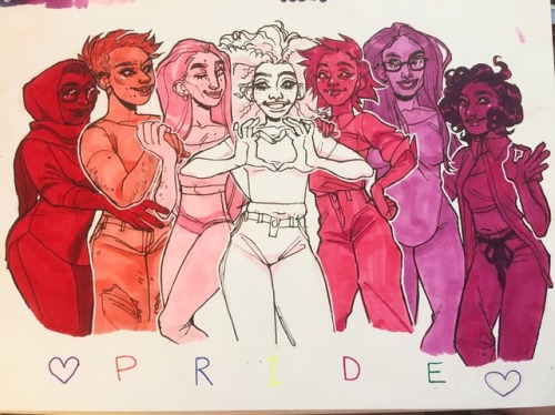 trovairitz:a pride month doodle i’ve been picking at ‍❤️‍‍