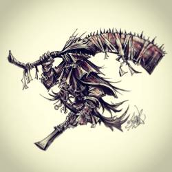 devlinart:  Inktober Day 2 Bloodborne Hunter.