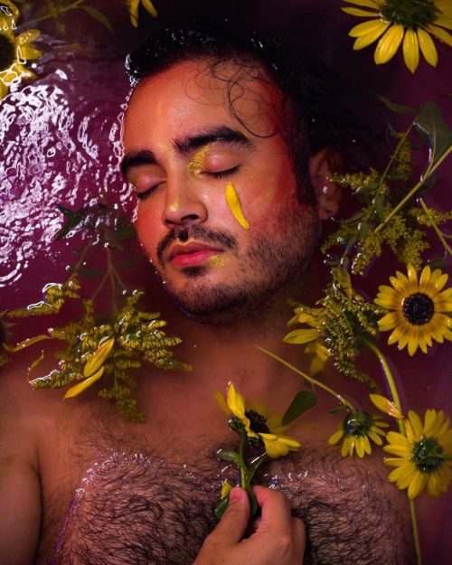 Sunflower Dreams. (Pics by @mikhamik52)#mikhamik #gayphotography #hairychest #sunflowers #minnesot