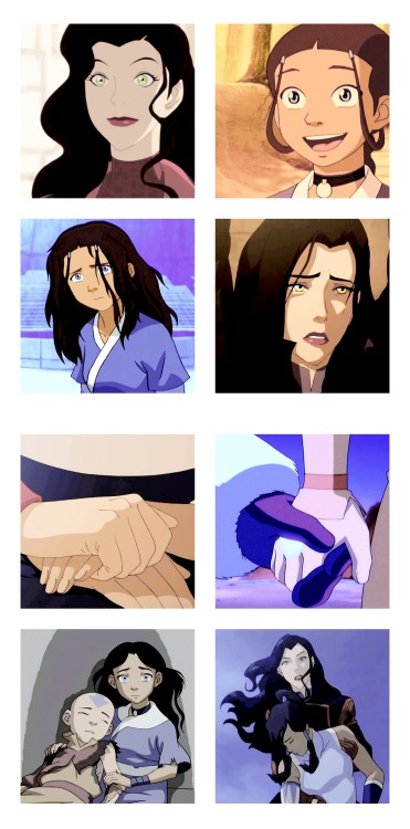 queen–asami: asami sato &amp; katara; parallels 