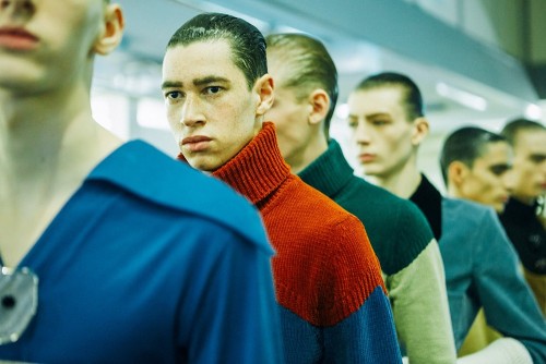 christdior:Jos Whiteman backstage @ J.W. Anderson F/W 2015 by Seung Lee