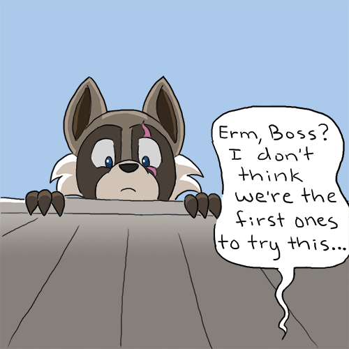 katswenski:  More Raccoon Escapades! The thrilling sequel to THIS CLASSIC. ——Edited