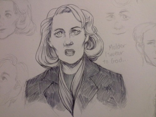 X-files sketches I’ve been working on c: