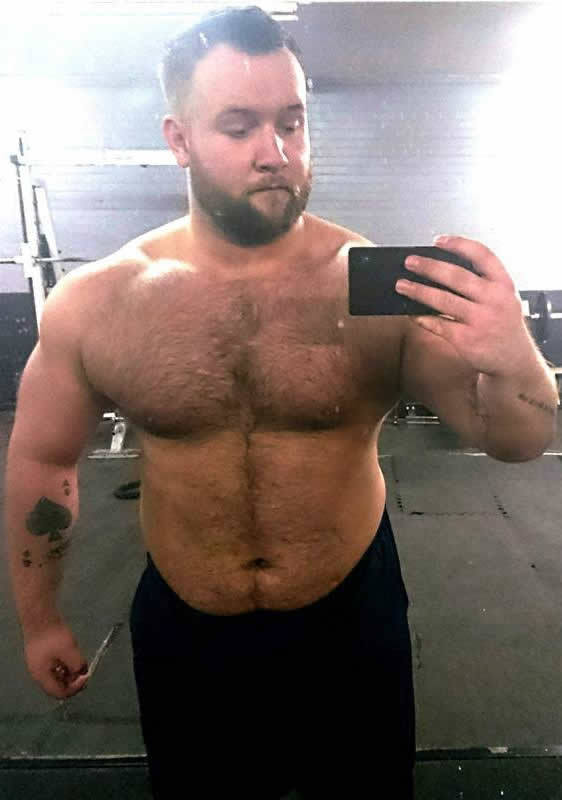 bearmythology: A series of shirtless photos of powerlifter, Jord McLaughlin. I’ve