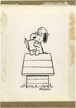 retrogasm:  Snoopy says: “Read a book”.