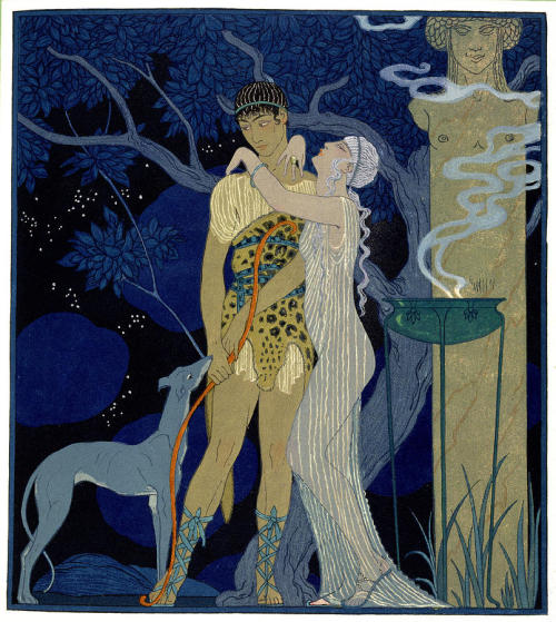 Venus and Adonis Artist: Georges Barbier /we are so thankful to all of the 100 followers!