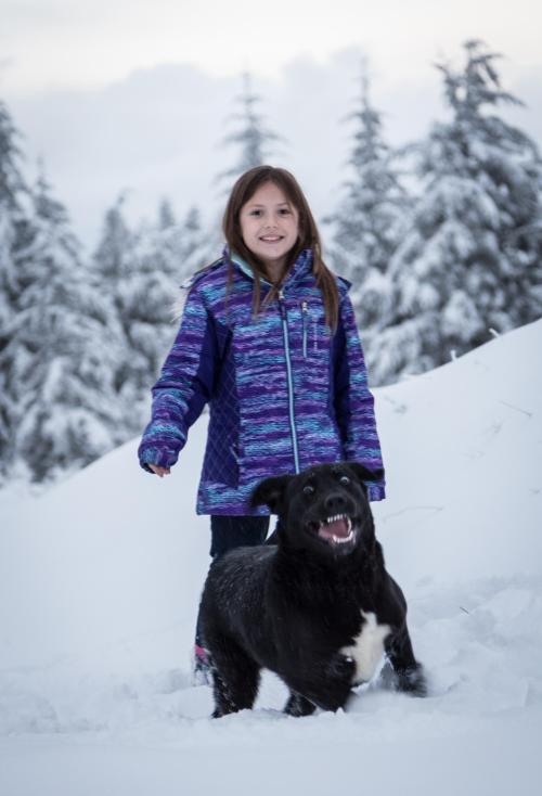 redditfront:  Tried taking a nice picture of my daughter. Our dog couldn’t contain his excitement for the snow. - via http://ift.tt/2gf2Xw3