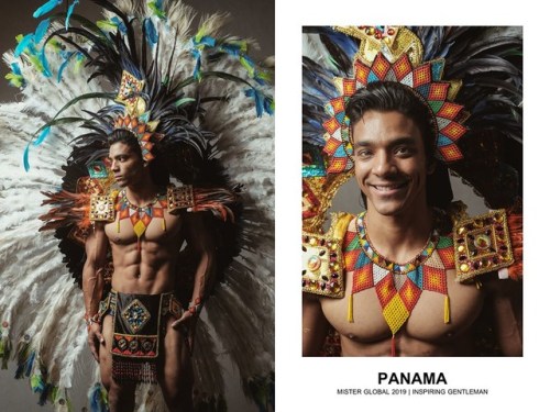 arrghigiveup: Beauty pageant website Missosology posted a bunch of the contestants of Mister Global 2019 in their official national costume portraits. Several of them are very 👀👀🔥 And then there is this guy 🤣: 