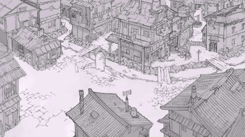 benditlikekorra:   Ba Sing Se background designs in Book 3 of The Legend of Korra  [x] 