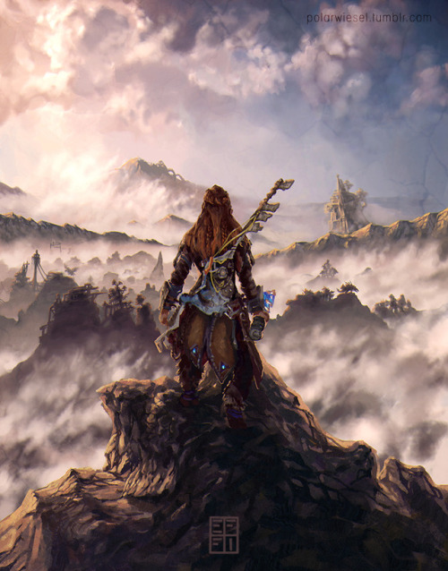 - Aloy above the Sea of Fog -Thought this @guerrillagames masterpiece needed a crossover with a mast
