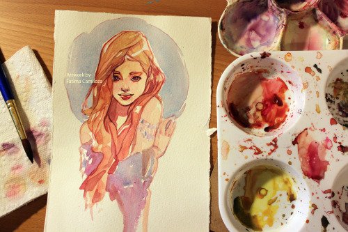 misstaho:Painted tonight to relax. About 35 min watercolor sketch.