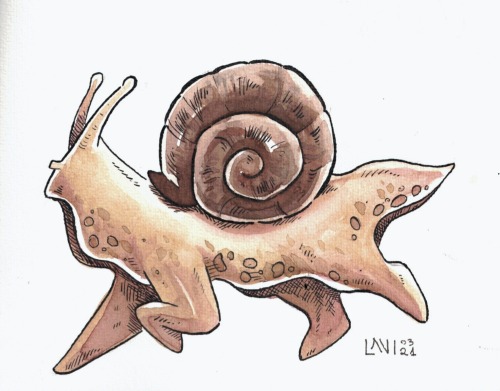 melanocetuss:a few days ago i woke up thinking: snails are cute, but what if they had legs?so i made this, and i was like “aww yeahhh such a funny animal”and then a second image popped up in my headwhat if they acted like dogs?YEAAAAHHHHH