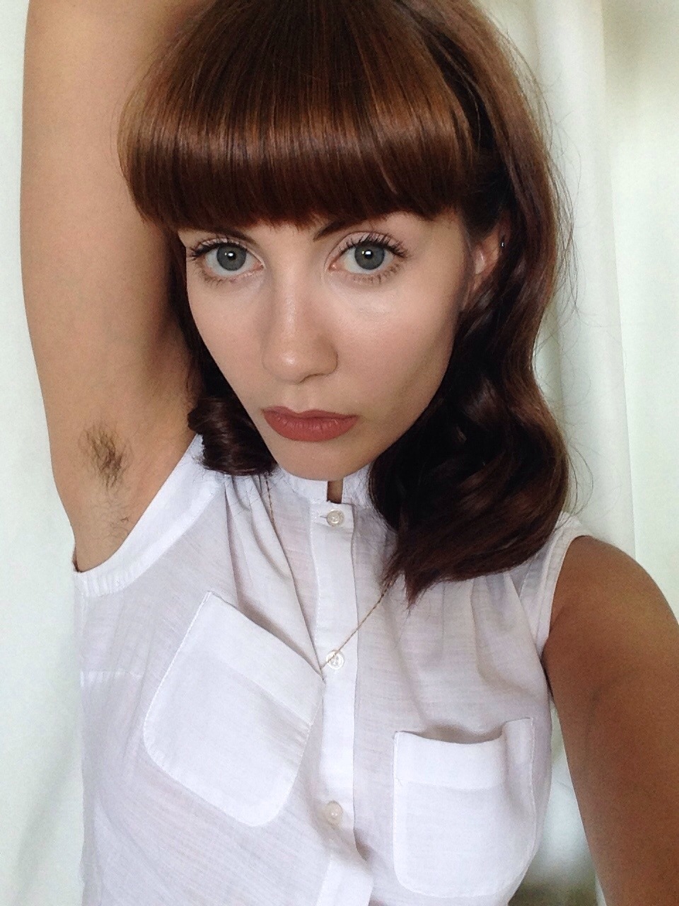 catnip-princess:  I wanted to photograph my armpit hair and my face looks ridiculously