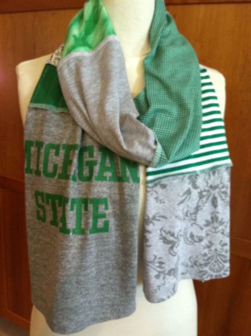 For Arianna? Upcycled t-shirt scarf. Cute!