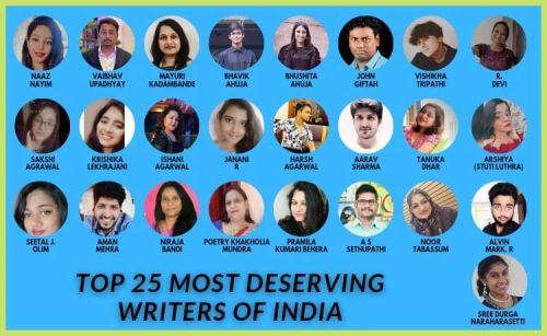 Top 25 most deserving writers of India. Featured on entrepreneur hunt, webstoryindia, theupdateindia