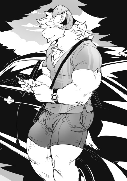 gengacanvas:  Van the Vanilla Ram, waiting for his date. Drawn with reference. 