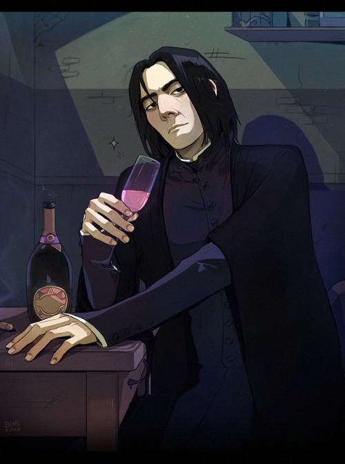 suffer-my-displeasure: Snape makes a secret toast  -A gift for my friend @foxyx !