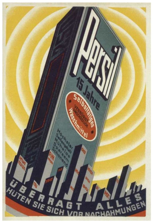 Joseph Binder, poster artwork for Persil detergent, 1926. Vienna. MAK Museum. Read more: GHI Bulleti